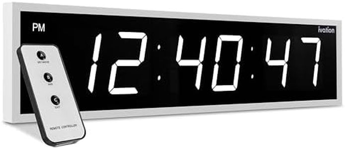 Ivation Huge Large Big Oversized Digital LED Clock - Shelf or Wall Mount (36 Inch - White)