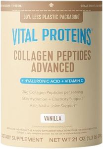 Vital Proteins Collagen Peptides Advanced, Hydrolyzed Peptides with Hyaluronic Acid and Vitamin C - Vanilla Flavor Powder, 21oz