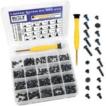 BOLT DROPPER 400pcs Laptop Screws w/Blue Nylok (20 Sizes) Titanium Nitride Screw Driver, Notebook Computer Screw Kit Set, Electronic Repair Screws for Hard Drive SSD Motherboard Fan Power Graphics