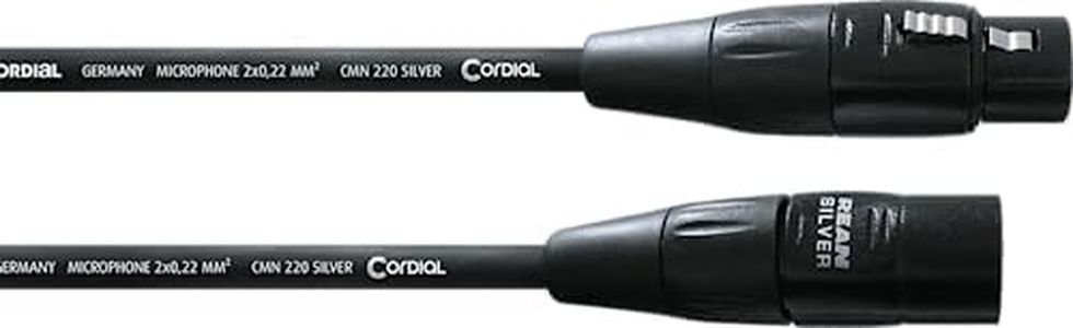 CORDIAL CABLES Câble micro XLR 2,5 m CÂBLES MICROPHONE Essentials Symétrique Rean Silver