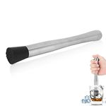 9.4" Muddler for Cocktails, Stainless Steel Bar Stick Mojito Masher Fruit Mixer Kitchen Masher Tool Bartender Tool Barware