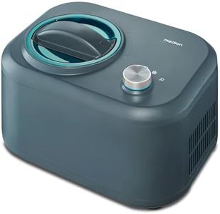 MEDION Eismaschine mit Kompressor (selbstkühlend, geeignet für die Zubereitung von Eiscreme, Frozen Yoghurt & Sorbet, 1 Liter, 100 Watt, Aluminium Eisbehälter, MD 10169)