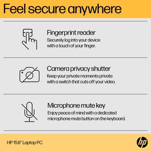 HP 15.6" Laptop – Ryzen 5, 8GB RAM, 256GB SSD