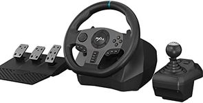 PXN V9 Steering Wheel Gaming for PC,Gaming Steering Wheel 270/900 Degree Racing Wheel with Pedals and Shifter for Xbox One, Xbox Series S/X, PS4, PS3, Switch