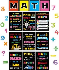 gisgfim 29Pcs Math Posters Math Teacher Bulletin Board Posters Math Classroom Decorations for Elementary Middle High School Mathematics Education Motivational Banner Math Classroom Signs Must Haves