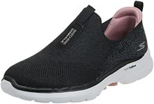 Skechers Women's GO 6 GLIMMERING Walking Shoe, Black, 7 US