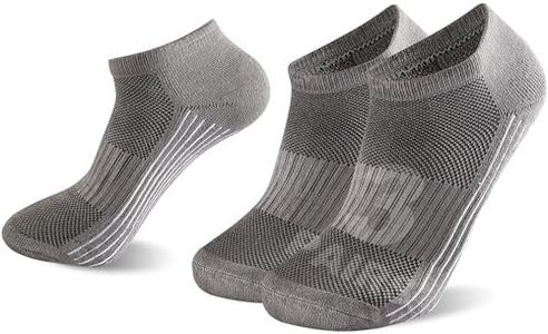 Sunew Bamboo Socks, Unisex Super Soft Cushioned Comfortable No Show/Low-Cut Workout Socks 3 Pairs Dark Grey M