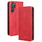 Tuxiwei Faux Leather Wallet Case for ZTE Red Magic 9Pro, Weave Pattern | Shockproof Nubia RedMagic 9 Pro+ Plus 6.80" Cover PU Leather Folio Kickstand Cover with Magnetic Closure Card Holder Slots-Red