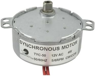 CHANCS TYC-50 Synchronous Motor 12V AC 5-6RPM Flush Shaft 5.5mm CW/CCW 4W Gear Motor Fan Motor