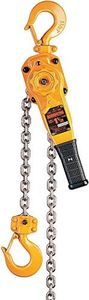 Harrington LB Series Steel Lever Hoist, 10.4" Lever, 1-1/2 Ton Capacity, 15' Lift Height, 1.3" Opening, 13.2" Headroom