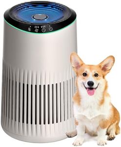 MERONTE Purificateur d'air pour chambre à coucher, maison, petit purificateur d'air avec mode veille pour chambre à coucher, bureau, veilleuse bleue, blanc, 1 paquet + 3 modes