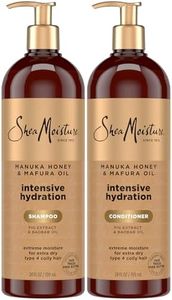SheaMoisture Plus Size Shampoo and Conditioner Set, Manuka Honey and Mafura Oil, Shea Moisture Set, Hydrate and Replenish Shampoo and Conditioner, Curly Hair Products, 24 Fl Oz Ea
