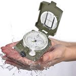 VENEKETY Professional Multifunction Military Army Metal Sighting High Accuracy Waterproof Compass for Direction,Metal and Glass (Green)