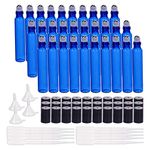 BENECREAT 30 Pack 10ml Cobalt Blue Glass Roller Bottles Essential Oil Roller Bottle with Stainless Steel Roller Balls, 10PCS Pipettes and 4PCS Funnel for Essential Oils