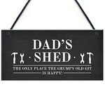 RED OCEAN Funny Dads Shed Sign Hanging Garden Man Cave Plaque For Him