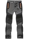 TBMPOY Men's Outdoor Hiking Work Pants Quick Dry Waterproof Lightweaght Mountain Fishing Pants Zipper Pockets(Gray CA 38)