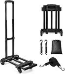 KEDSUM Folding Hand Truck, 290 lbs Heavy Duty Luggage Cart for Moving, Solid Construction Utility Dolly Cart Compact and Lightweight for Luggage, Personal, Travel, Auto, Moving and Office Use