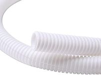 Alex Tech 25ft – 1/4 inch Split Wire Loom Tubing Wire Conduit – White