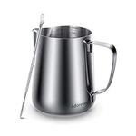 Milk Frothing Pitcher 350ml/600ml/900ml (12oz/20oz/32oz) Steaming Pitchers Stainless Steel Milk/Coffee/Cappuccino/Latte Art Barista Steam Pitchers Milk Jug Cup with Decorating Art Pen, Latte Arts