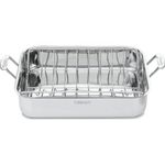 CUISINART 7117-16UR Chef's Classic Stainless 16-Inch Rectangular Roaster with Rack