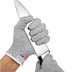 SHULLIN 1 Pair Level 5 Protection Cut Resistant Gloves Safety gloves Food-Safe Cut Proof Gloves for Kitchen Meat Cutting Oyster Shucking and Butcher Outdoor Work Protective(M)