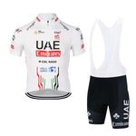 2024 pro Team UAE Italia Championship Cycling Jersey Set,Summer Cycle Shirt MTB Bike Clothing Bib Short Kits 9D Gel Pad (S)