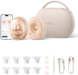 eufy Security Heated Massage Wearable Breast Pump S2 Pro, HeatFlow, Double-Sealed Flange, Nipple Light, DIY Rhythm, Full Milk & Leak Alert, Wireless Charging Case, 7-Day Battery, App Control