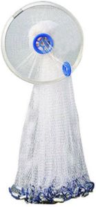 Premium Nylon Fishing Cast Net for Quick Throw - 8ft to 12ft with Drawstring & Chain Bottom, Durable Mesh for Efficient Spread & Sink, Ideal for American Style Fishing, Easy to Use