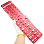 28 Thread Checker, Nut and Bolt Thread Size Checker, Screw Identifier Gauge with 14 Standard & 14 Metric, Gift for Mechanic Dad Son, Red