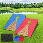 Bopeep 2PCS Kids Bean Bag Classic Cornhole Toss Game Set ，Foldable Wooden Boards with 8 Bean Bags, 90x60cm，Indoor & Outdoor Fun for Children and Families – with Carrying Bag