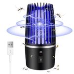 Mosquito Killer Lamp, Electric Mosquito Killer, 4000mAh USB Rechargeable Fly Zapper Insect Killer, Portable Bug Zappers with Night Light, 360° Attract Zap Flying Insect for Indoor Outdoor Camping