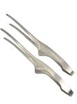 Korean & Japanese BBQ Tongs 9.5" Convenient Slim Strong and Space Saver (Set of 2)