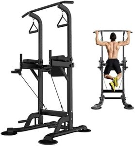 Pull Up Bar Free Standing, Power Tower, Multi-Functional Pullup Dip Station, Calisthenics Equipment Station For Home Gym, 200KGS Capacity, Height Adjustable, Durable, Heavy-Duty Strength Training For Men & Women To Build Muscle.