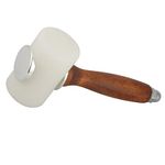 T Shape Leather Nylon Hammer, Leather Work Mallet Nylon Hamer Wood Handle Leather Carving Mallet Craft Tool