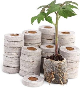 Window Garden Fiber Soil Direct Plant Seed Starters (36mm) – 48 Pods - use with our Seed Starter Kit or Any Tray. Expands with Water, Grow Herbs, Flowers and Vegetables. No Messy Soil, Easy,Successful