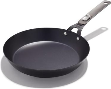 OXO Outdoor Carbon Steel Camping Fry Pan Skillet with Removable Handle, 26 cm / 10 inch