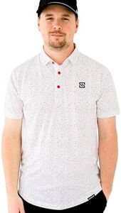 SKIVE Golf Premium Golf Polo Shirt - Golf Shirts for Men - Moisture Wicking, 4-Way Stretch, Athletic Fit - Mens Golf Shirts Short Sleeve Dri Fit - Mens Athletic Polo Shirts - Mens Golf Shirt Men