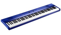 Korg 88 Portable Digital Piano with Semi-Weighted Keys and Built-in Speakers, with Sustain Pedal, Music Stand, and Power Supply, Blue (L1MBLUE)