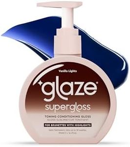 Glaze Supergloss Color Conditioning Gloss – Hydrating Semi-Permanent Color Hair Gloss & Shine Boost – Color Depositing Mask - Vegan, Cruelty-Free – 6.4 Fl Oz - Vanilla Lights - Cool Blue Toner