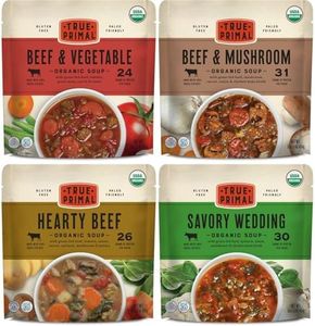 True Primal Souper Beef Variety 8-pack, Ready to eat, Gluten free, Paleo, Grass-fed beef, Whole30, Keto, Bone broth