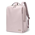 Stylish Laptop Backpack for Women Airline Approved Perfect for Work College and Travel Multi-Functional Casual Daypack Fits 15.6 Inch Notebook (Pinkish Grey)