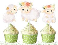 10 pcs Sheep Cupcake Toppers - Adorable Sheep Cake Decorations for Whimsical Celebrations