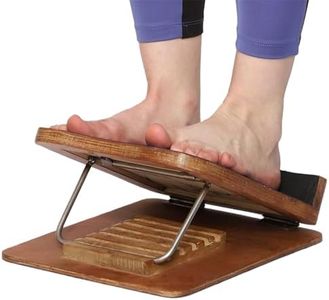 Lifestyle helpmate Calf Stretcher Wooden Slant Exercise Board Adjustable Incline Portable Calf Ankle Stretcher Incline Board for Stretching Tight Calves, Improve Calves Flexibility, Adjustable (Black)
