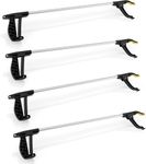 Easy Shopping Lightweight Grab & Grip Litter Picker Reaching Litter Rubbish Pick Up Tool | Leaf Grabber Stick | Multiuse Grabber Long Arm rotating Light Items (Standard Pick Up Tool Pack of 4)