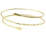 Jiamaohua Upper Arm Cuff Bracelet Boho Arm Bangle, Gold Coils Arm Cuff Bracelet Open Arm Bracelet for Women Girls, Adjustable Armlet Punk Bangle Chain, Minimalist Boho Armband Wedding Bracelets