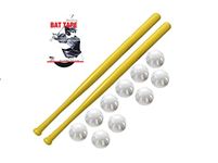 Wiffle Ball and Bat Combo Set 10 Balls Baseballs 2 Bats 1 Roll Bat Tape