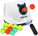 Automatic Dog Ball Launcher, Dog Ball Fetch Machine with Remote Control, Auto Ball Thrower for Small Dogs and Puppies, Dog Self Playing Toys, Indoor and Outdoor Interactive Toys with 10 Balls