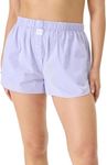 florence by mills Women's Sleep Boxer Short, Lavender Chambray, Small