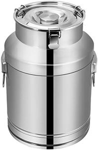 Fulgutonit Milk Can 28L/7.8 Gallon Stainless Steel 304 Heavy Duty Milk Jug Bucket Wine Pail Bucket Bottle, Large Capacity Can Tote Jug with Sealed Lid and Carry Handle