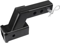 4" Drop/Rise Trailer Hitch Receiver Adapter Extension, Trailer Hitch Riser Extender, 2-inch Receiver Hitch Riser with Pin and Clip